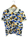【中古】A BATHING APE◆maebashi city camo/ポロシャツ/M/コットン/マルチカラー/カモフラ【メンズウェア】