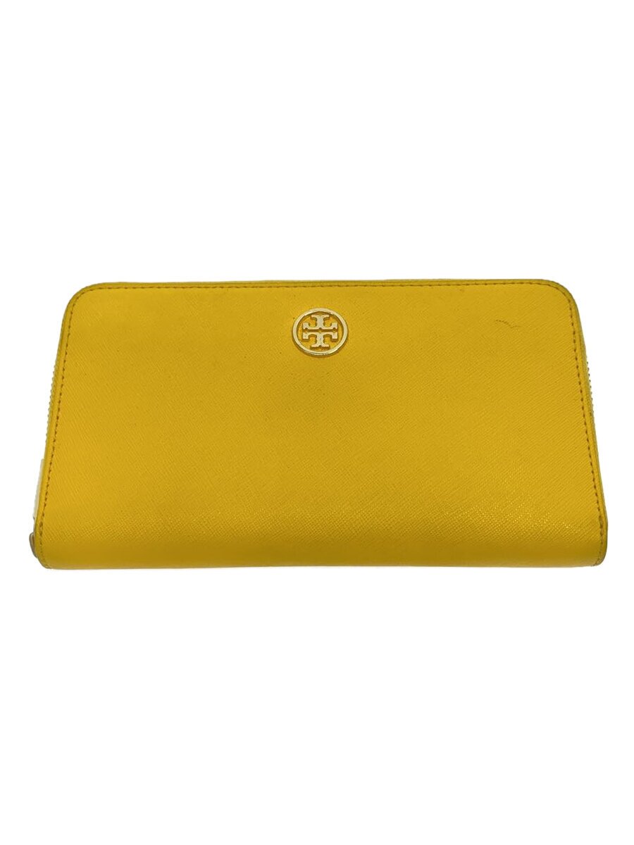 【中古】TORY BURCH◆長財布/--/YLW/無地/レディース【服飾雑貨他】