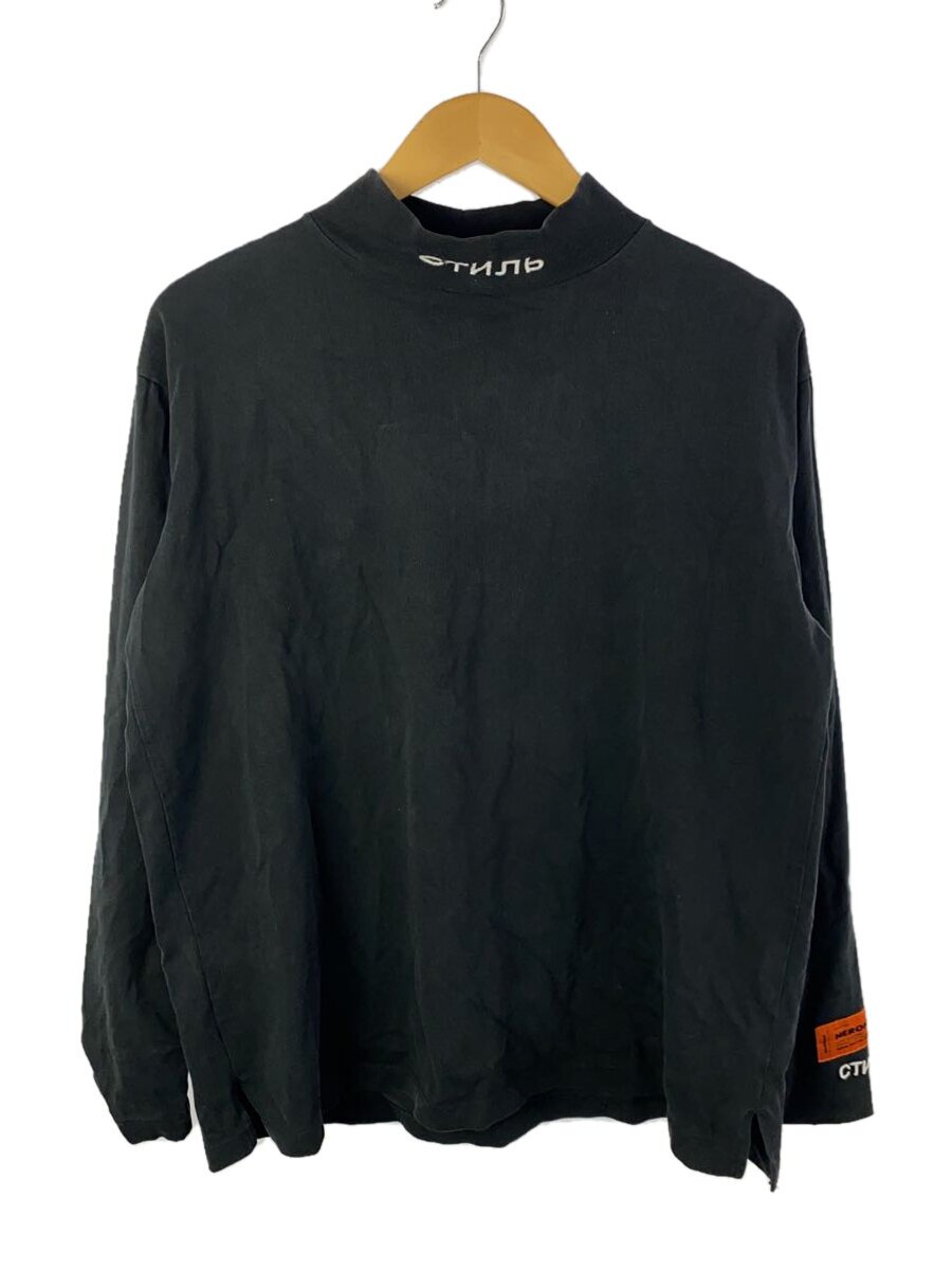 【中古】HERON PRESTON◆長袖Tシャツ/M/コットン/BLK//【メンズウェア】