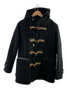 【中古】UNITED CARR◆ダッフルコート/38/ウール/BLK【メンズウェア】