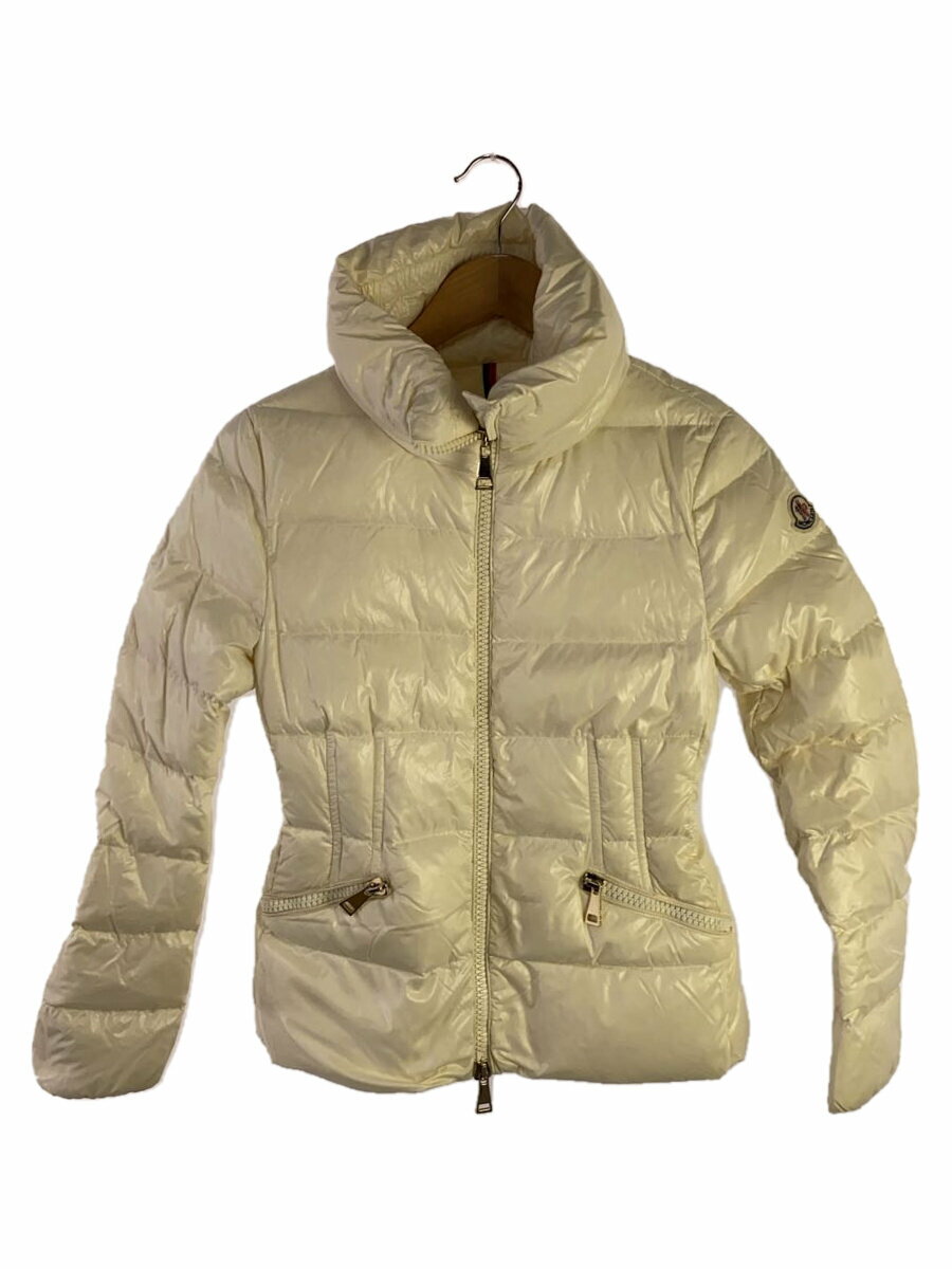【中古】MONCLER◆ダウンジャケット/O/ナイロン/WHT/B209345688205【レディースウェア】
