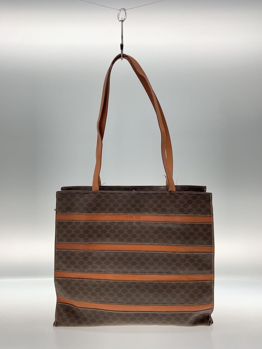 CELINE - 【中古】CELINE◆ハンドバッグ/レザー/BRW/無地【バッグ】