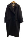 【中古】MAISON SPECIAL◆Super140 Melton Double Coat/トレンチコート/36/ウール/BLK/21222165105【メンズウェア】(4)
