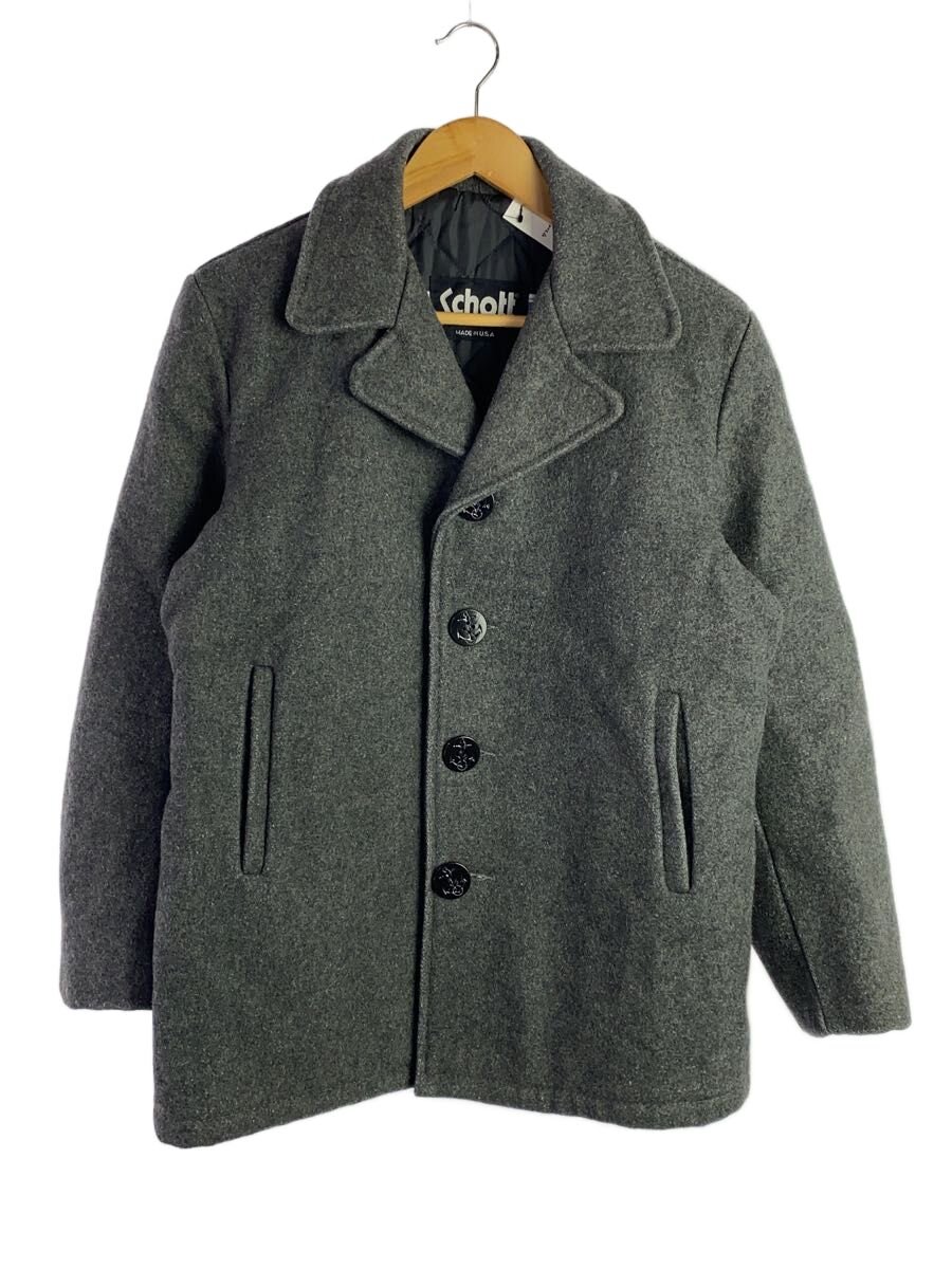 楽天市場】schott pコート 中古（カラーグレー）（メンズファッション