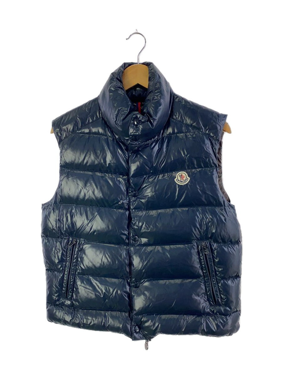 【中古】MONCLER◆ダウンジャケット/1/ナイロン/NVY/TIB GILET/TIB GILET/ダウン90/フェザー10【メンズウェア】