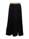 【中古】Jean Paul GAULTIER FEMME◆90〜00s/プリーツラップワイドパンツ/40/ウール/BLK/327220【レディースウェア】