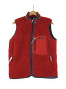 【中古】patagonia◆ベスト/RETRO X VEST/KIDS 12/ポリエステル/RED/65560【キッズ】