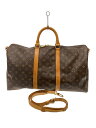 【中古】LOUIS VUITTON◆キーポル・バンドリエール50_モノグラム・キャンバス_BRW/PVC/BRW【バッグ】