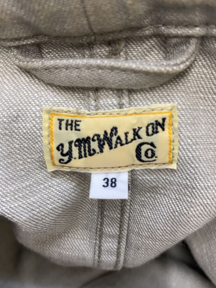 【中古】THE Y.M.WALK ON◆ジャケット/38/コットン/GRY/無地【メンズウェア】