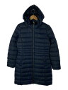 【中古】TOMMY HILFIGER◆コート/L/ポリエステル/ネイビー【レディースウェア】