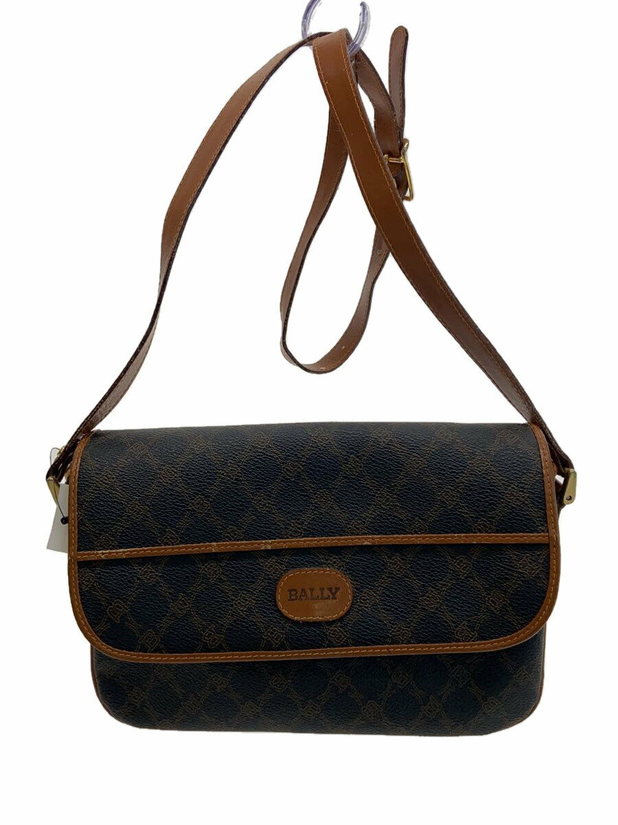 【中古】BALLY◆ショルダーバッグ/レザー/マルチカラー/総柄【バッグ】