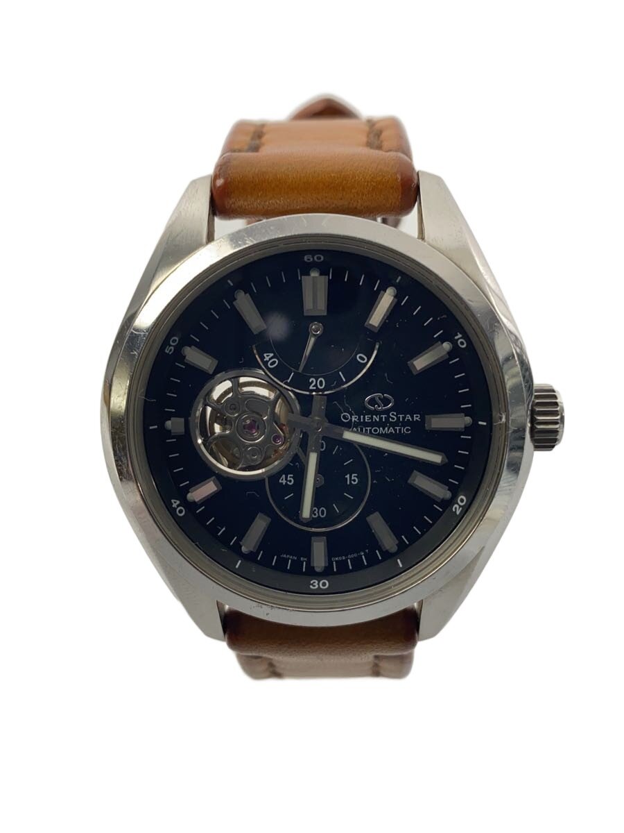 【中古】Orient Star◆自動巻腕時計/アナログ/レザー/DK02-C0-B【服飾雑貨他】