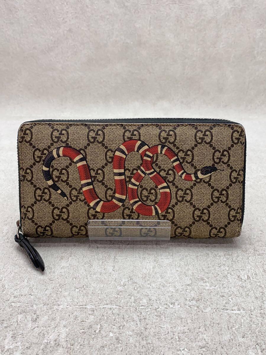 【中古】GUCCI◆長財布/スネークプリ