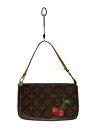 【中古】LOUIS VUITTON◆ポシェット・アクセソワール_モノグラム・チェリー_BRW/PVC/BRW【バッグ】