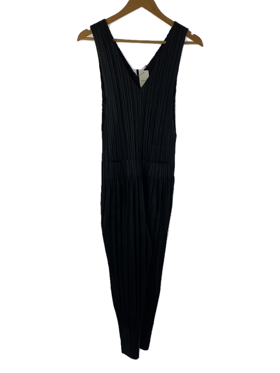 【中古】PLEATS PLEASE ISSEY MIYAKE◆FLUFFY BASICS/オールインワン/3/ポリエステル/BLK/PP05JI404【レディースウェア】