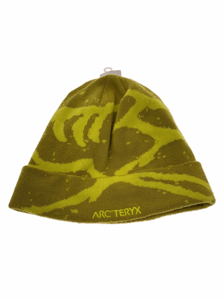 【中古】ARC’TERYX◆GROTTO TOQUE/ニット帽/ニットキャップ/--/ポリエステル/YLW/カモフラ/メンズ【服飾雑貨他】