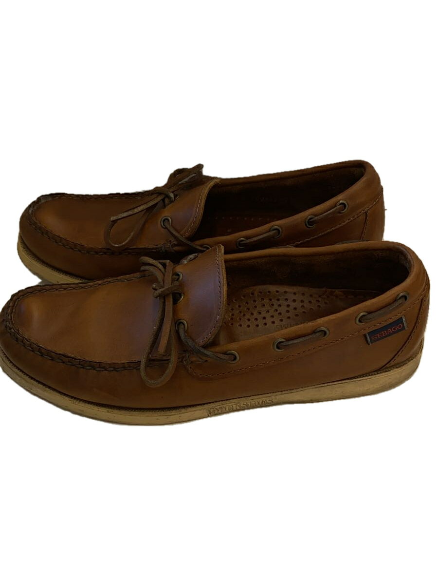 【中古】SEBAGO◆DOCKSIDE/デッキシューズ/UK7/BRW/レザー【シューズ】