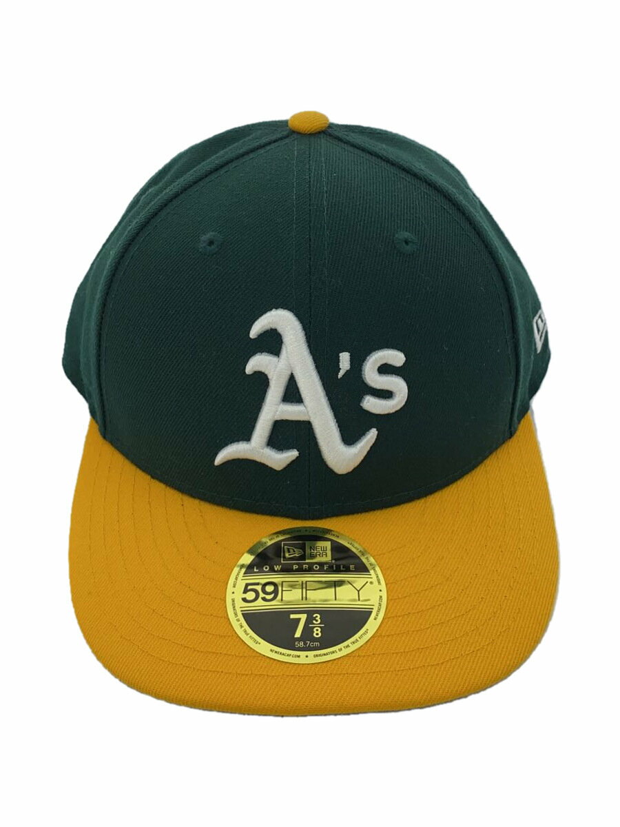 【中古】NEW ERA◆キャップ/7 3/8/ウール/GRN/メンズ【服飾雑貨他】