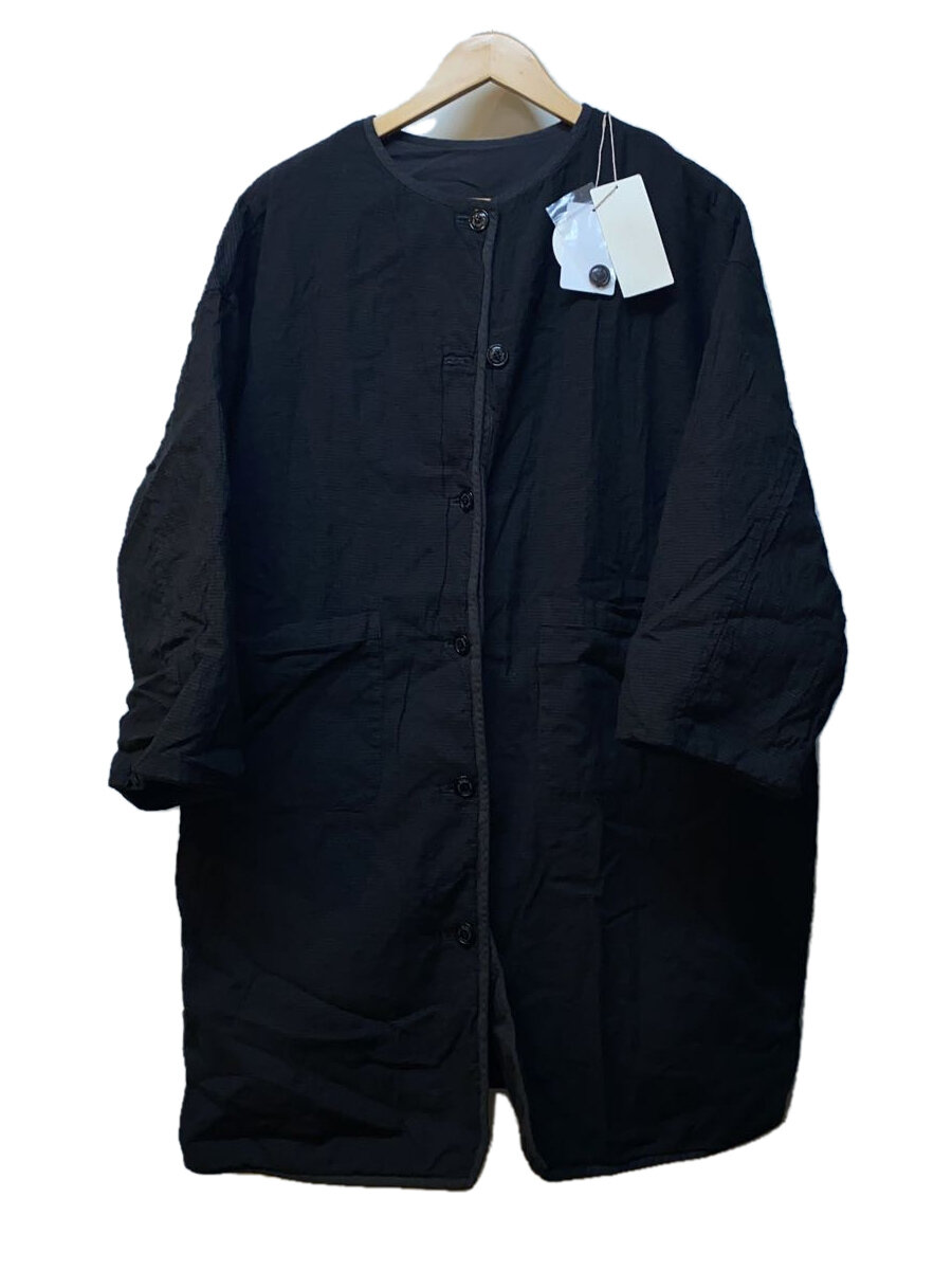 【中古】nest Robe◆キルティングリバーシブルコート/コート/XO/コットン/BLK/無地/001243-1070【レディースウェア】