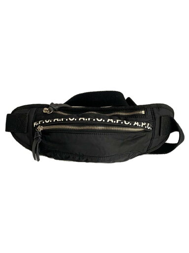 【中古】A.P.C.◆ウエストバッグ/ポリエステル/BLK/プリント【バッグ】 【中古】A.P.C.◆ウエストバッグ/ポリエステル/BLK/プリント【バッグ】