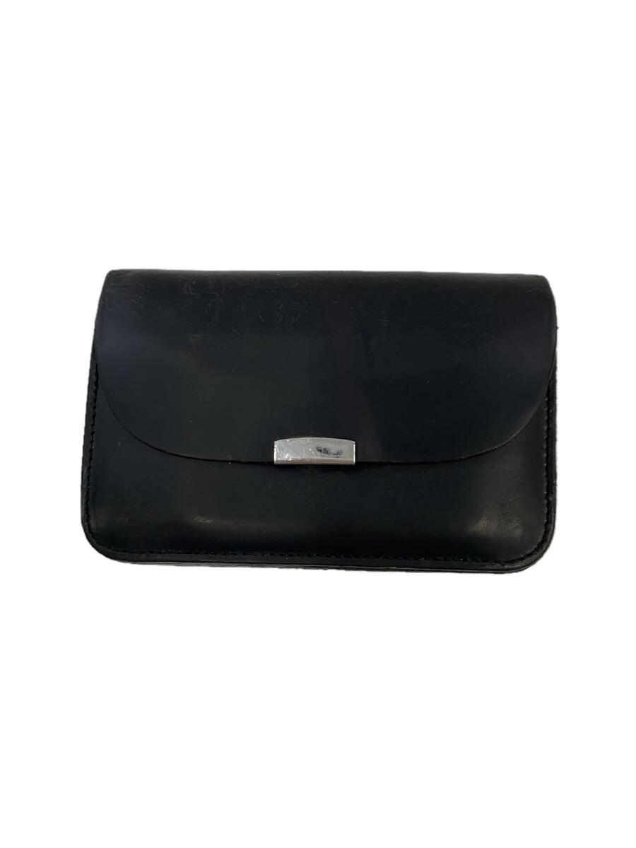 【中古】DIGAWEL◆GARSON PURSE/2つ折り財布/レザー/BLK/メンズ【服飾雑貨他】