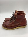 【中古】Danner◆ブーツ/US8/BRW/レザー/D4121/モックトゥ/USA製/Vibramソール【シューズ】