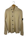 【中古】STONE ISLAND◆カーディガン(厚手)/XXL/ウール/CRM/無地/7715547A3【メンズウェア】