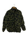 【中古】A BATHING APE◆18AW/1ST CAMO DOWNダウンジャケット/XXL/ナイロン/GRN/カモフラ/001HJE801023X【メンズウェア】