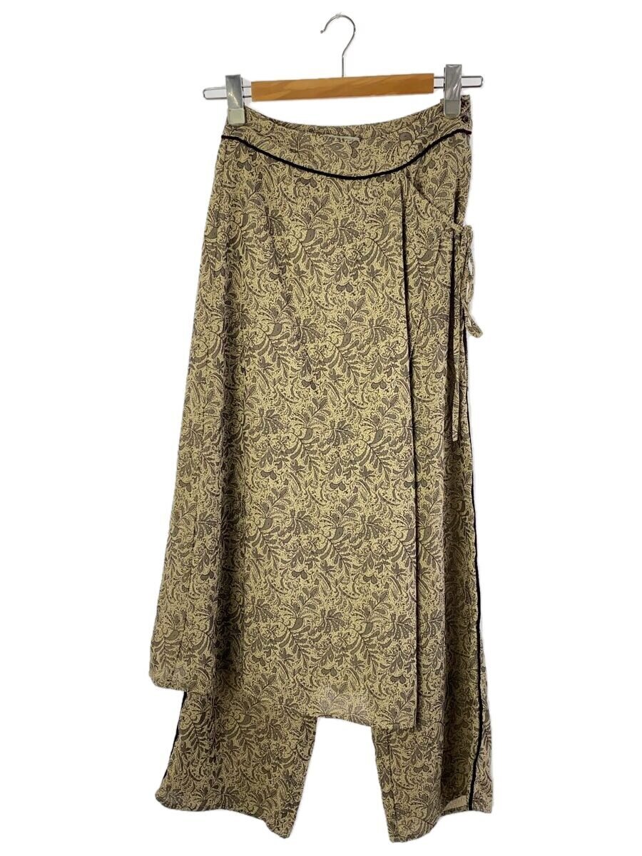 【中古】TODAYFUL◆21SS/Jacquard Layered Pants/ボトム/36/ポリエステル/BEG/総柄/1212071【レディースウェア】