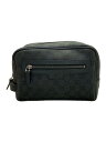 【中古】GUCCI◆クラッチバッグ_GGデニム/デニム/BLK/総柄【バッグ】