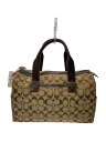 【中古】COACH◆シグネチャー/ボストンバッグ/キャンバス/BRW/総柄/6074【バッグ】