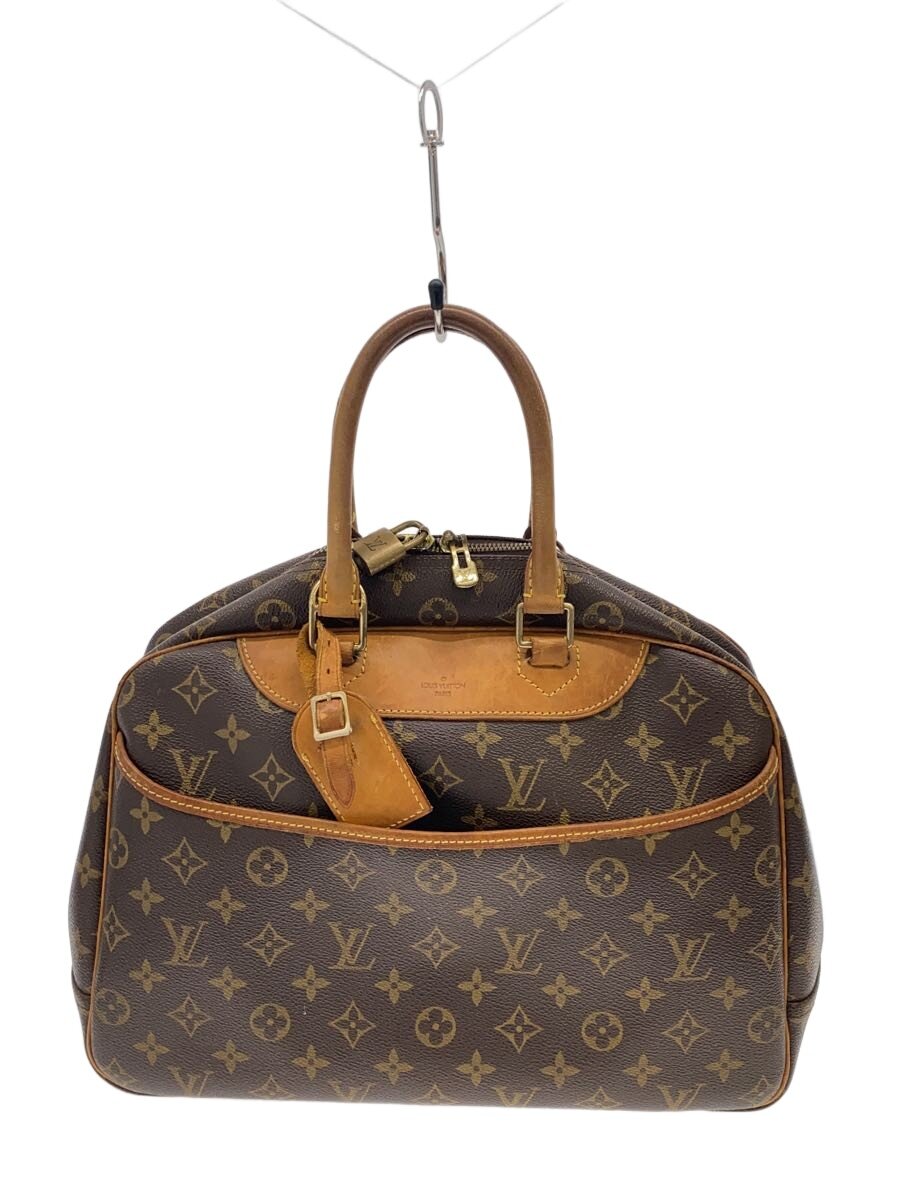 【中古】LOUIS VUITTON◆2)ボーリング・ヴァニティ(ドーヴィル)_モノグラム・キャンバス/PVC/BRW【バッグ】