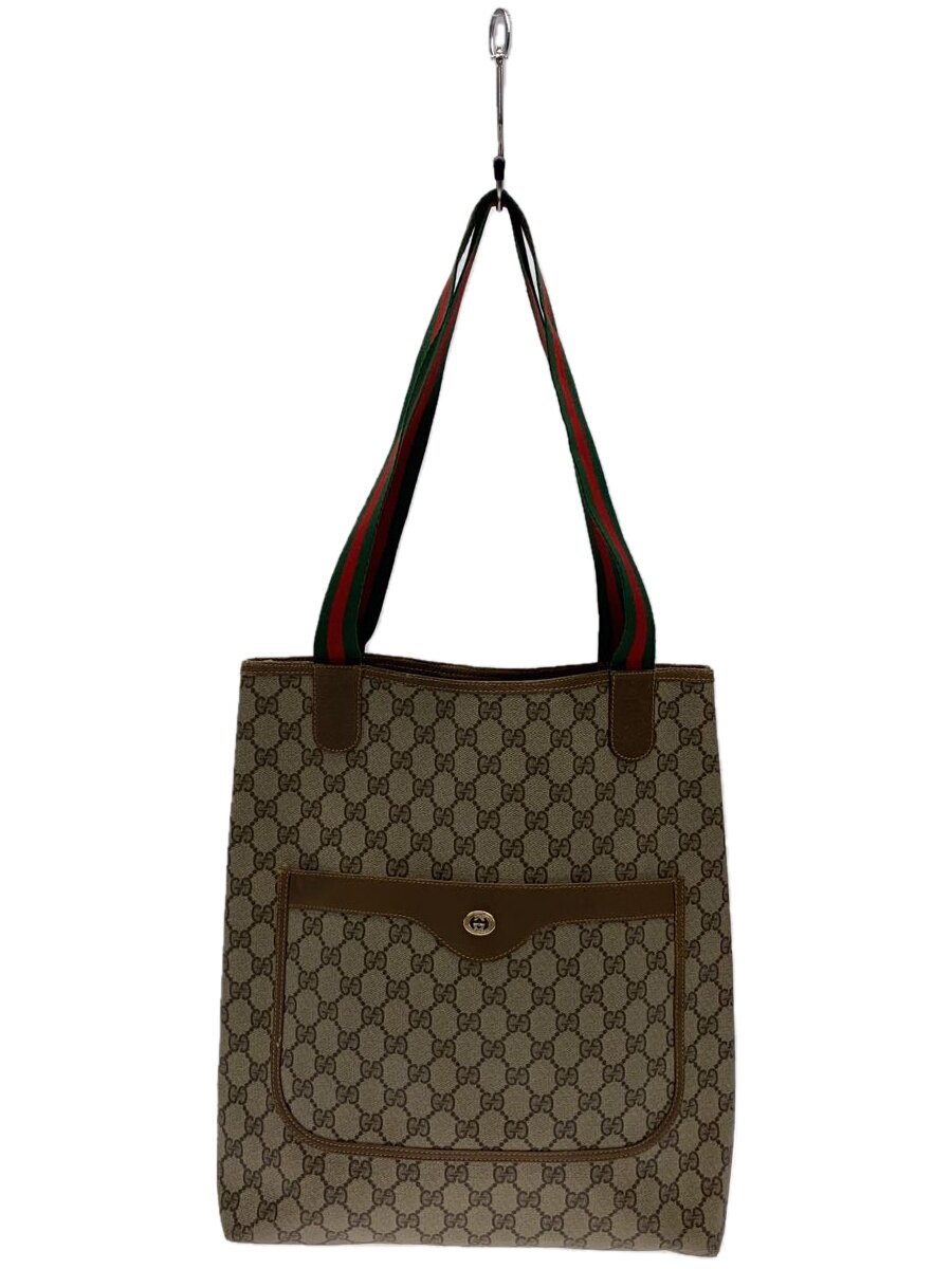 GUCCI - 【中古】GUCCI◆OLD/GGスプリーム/トートバッグ/--/BEG/89・02・003【バッグ】