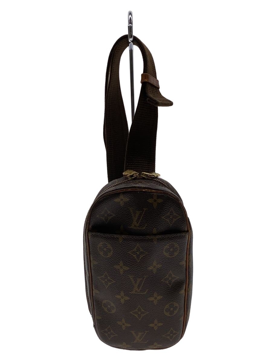 【中古】LOUIS VUITTON◆ポシェット・ガンジュ_モノグラム・キャンバス/--/BRW【バッグ】