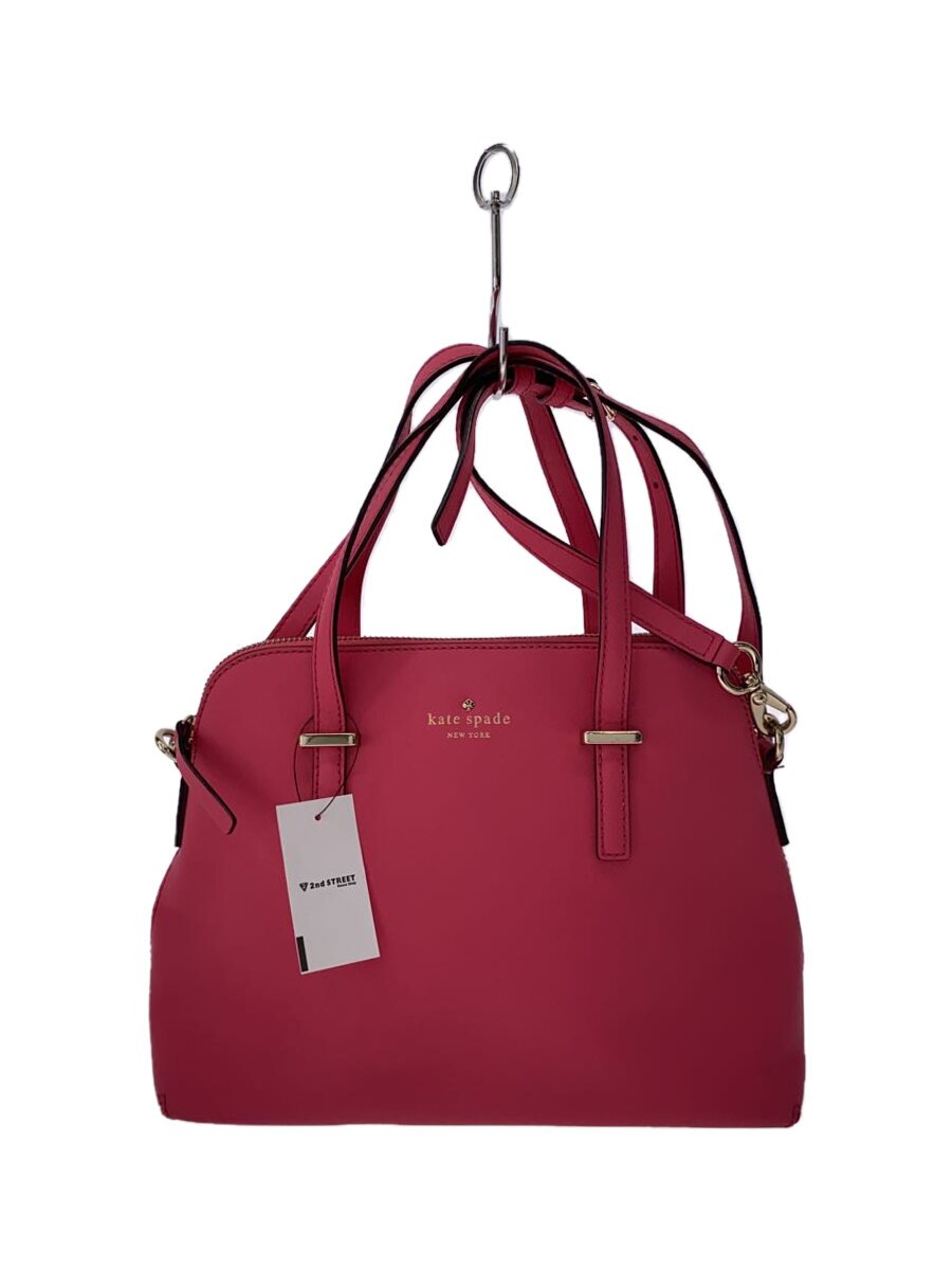 【中古】kate spade new york◆ハンドバッグ/レザー/PNK/無地/PXRU4471【バッグ】