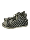 【中古】VETEMENTS◆18ss/printed canvas high-top/ハイカットスニーカー/43/WHT/キャンバス【シューズ】