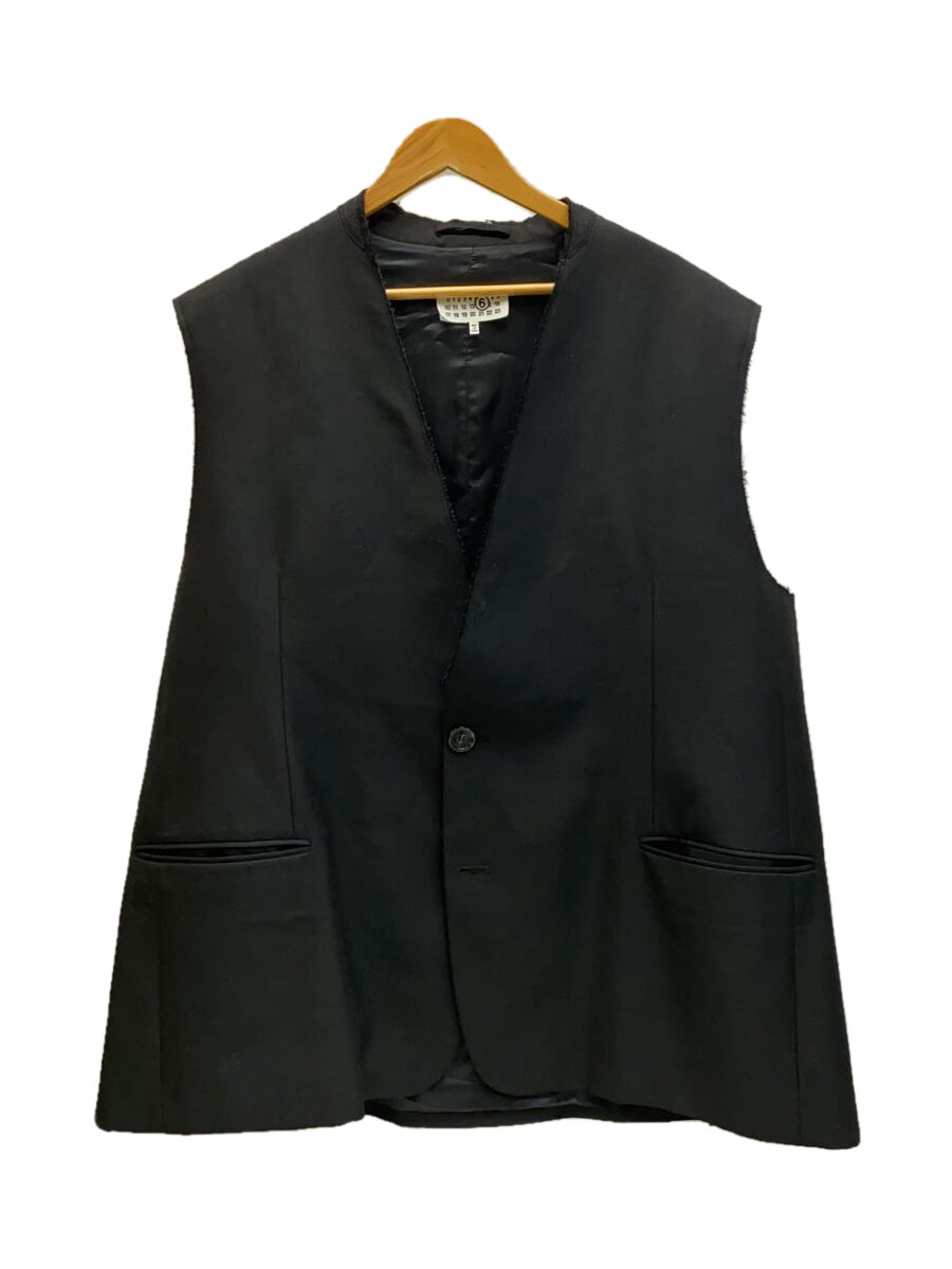 【中古】MM6◆23AW/ジレベスト/M/ポリエステル/BLK/S62FB0051【メンズウェア】