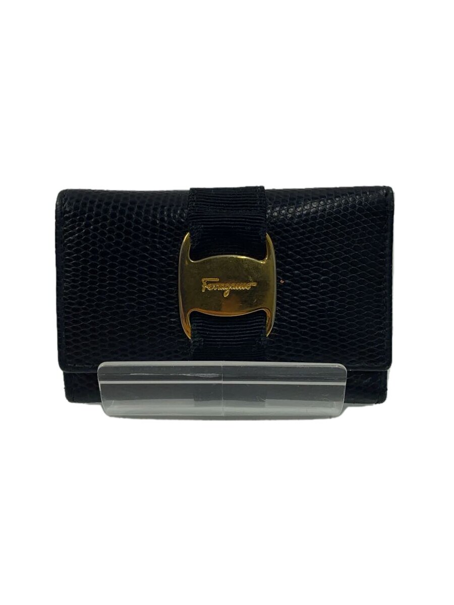 【中古】Salvatore Ferragamo◆キーケース/--/BLK/レディース【服飾雑貨他】