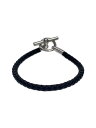 【中古】HERMES◆ブレスレット/グレナン/BLK/メンズ【服飾雑貨他】