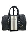 【中古】MICHAEL KORS◆ボストンバッグ/レザー/BLK/【バッグ】