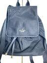 【中古】kate spade new york◆ミニリュック/ナイロン/BLK/金具ロゴ【バッグ】