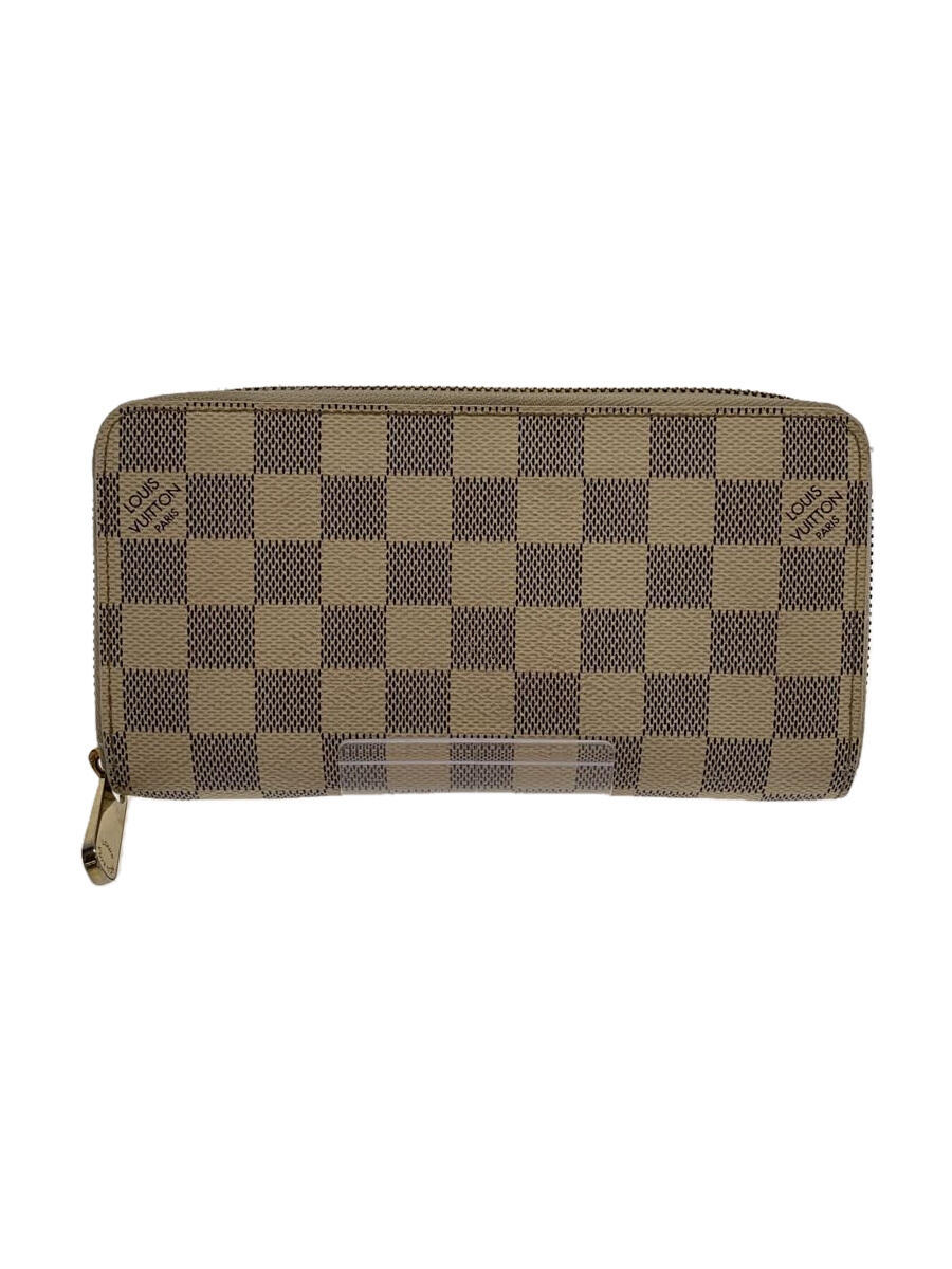 【中古】LOUIS VUITTON◆ジッピー・ウォレット_ダミエ・アズール_WHT/PVC/WHT/総柄/レディース【服飾雑貨他】