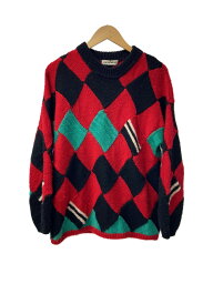 【中古】ISSEY MIYAKE MEN◆90s/Multicolor Knit/セーター/M/ウール/マルチカラー/ME83KN016【メンズウェア】