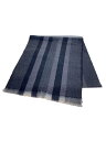 【中古】GUCCI◆マフラー/ウール/BLK/ボーダー/メンズ【服飾雑貨他】