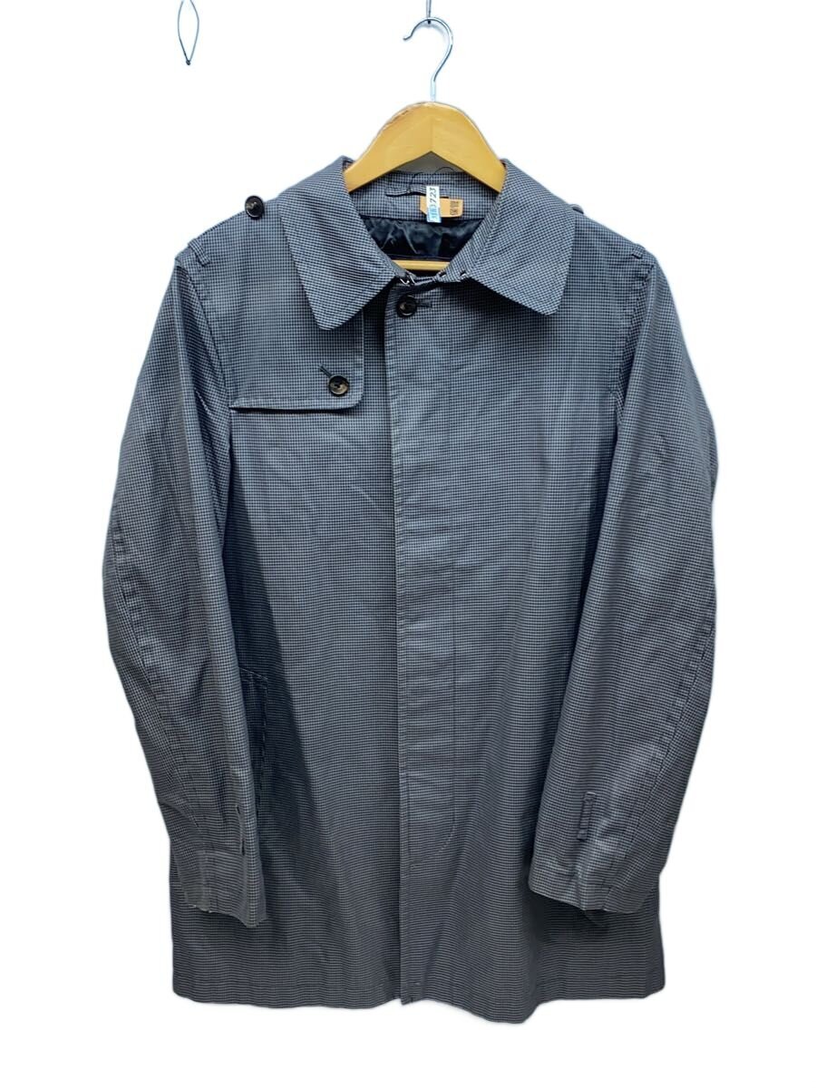 【中古】BURBERRY LONDON◆ステンカラーコート/L/コットン/GRY/千鳥格子/BBA39-700-07/日本製//【メンズウェア】