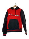 【中古】Champion◆パーカー/S/コットン/RED【メンズウェア】