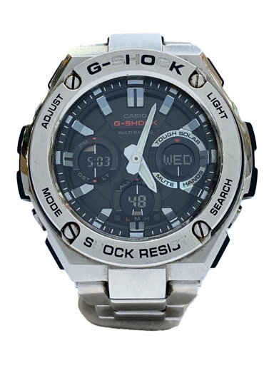 【中古】CASIO◆ソーラー腕時計・G-SHOCK/デジアナ/BLK/SLV//【服飾雑貨他】 【中古】CASIO◆ソーラー腕時計・G-SHOCK/デジアナ/BLK/SLV//【服飾雑貨他】