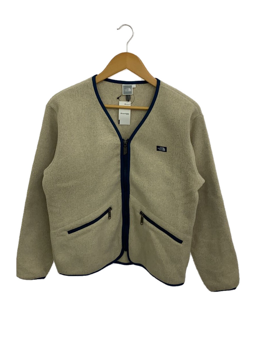 【中古】THE NORTH FACE◆ARMADILLA CARDIGAN_アルマディラカーディガン/L/ポリエステル/BEG/無地//【レディースウェア】