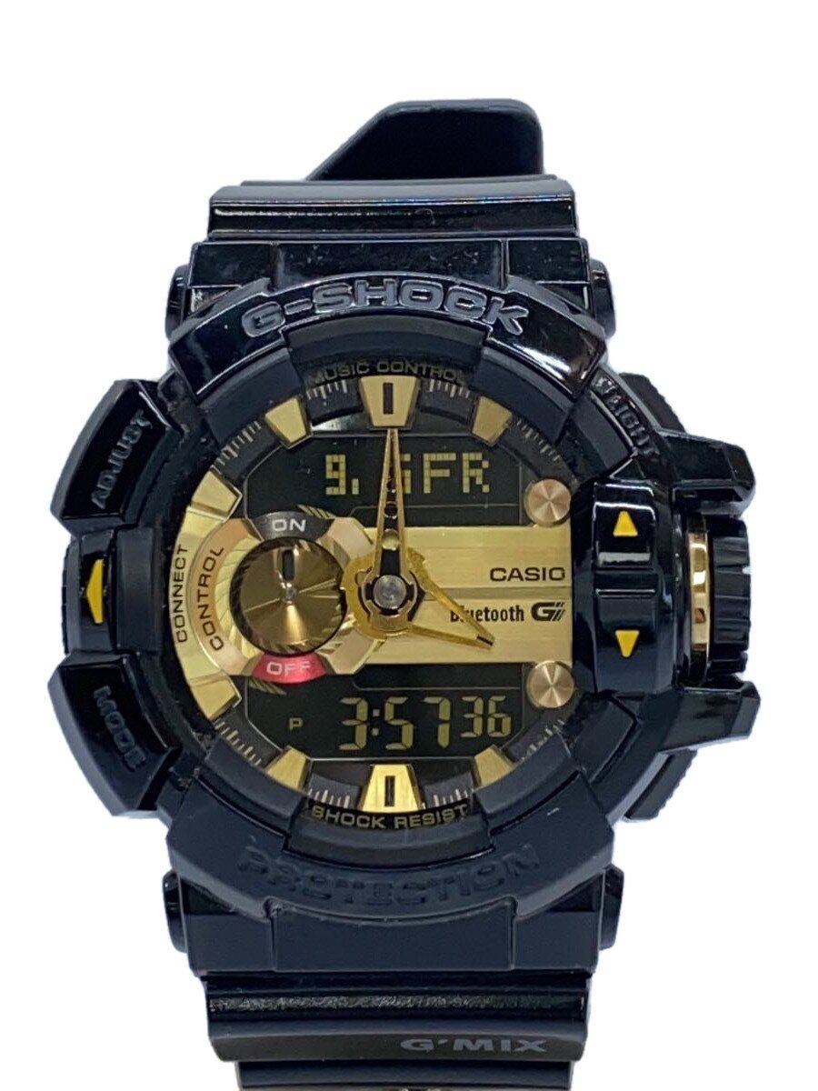 【中古】CASIO◆クォーツ腕時計・G-SHOCK/デジアナ/GLD/BLK【服飾雑貨他】