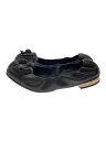 【中古】CHANEL◆フラットパンプス/37/BLK/レザー【シューズ】(4)